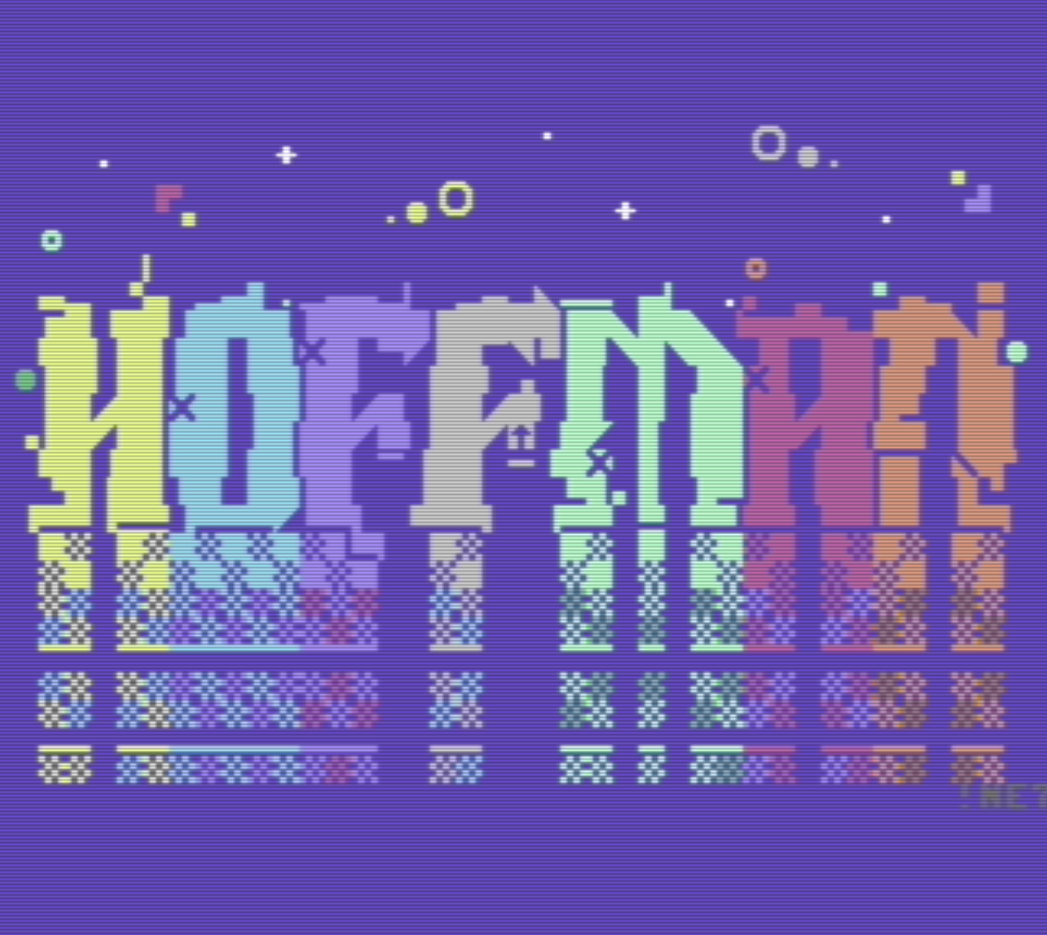 hoffman c64 petscii textmode logo by ne7