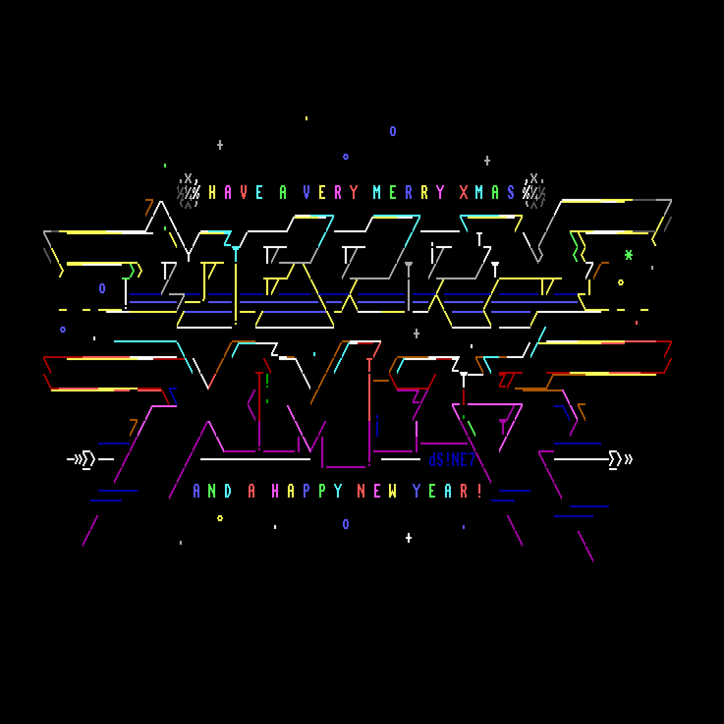 Merry Xmas Amiga ANSI / ASCII by ne7