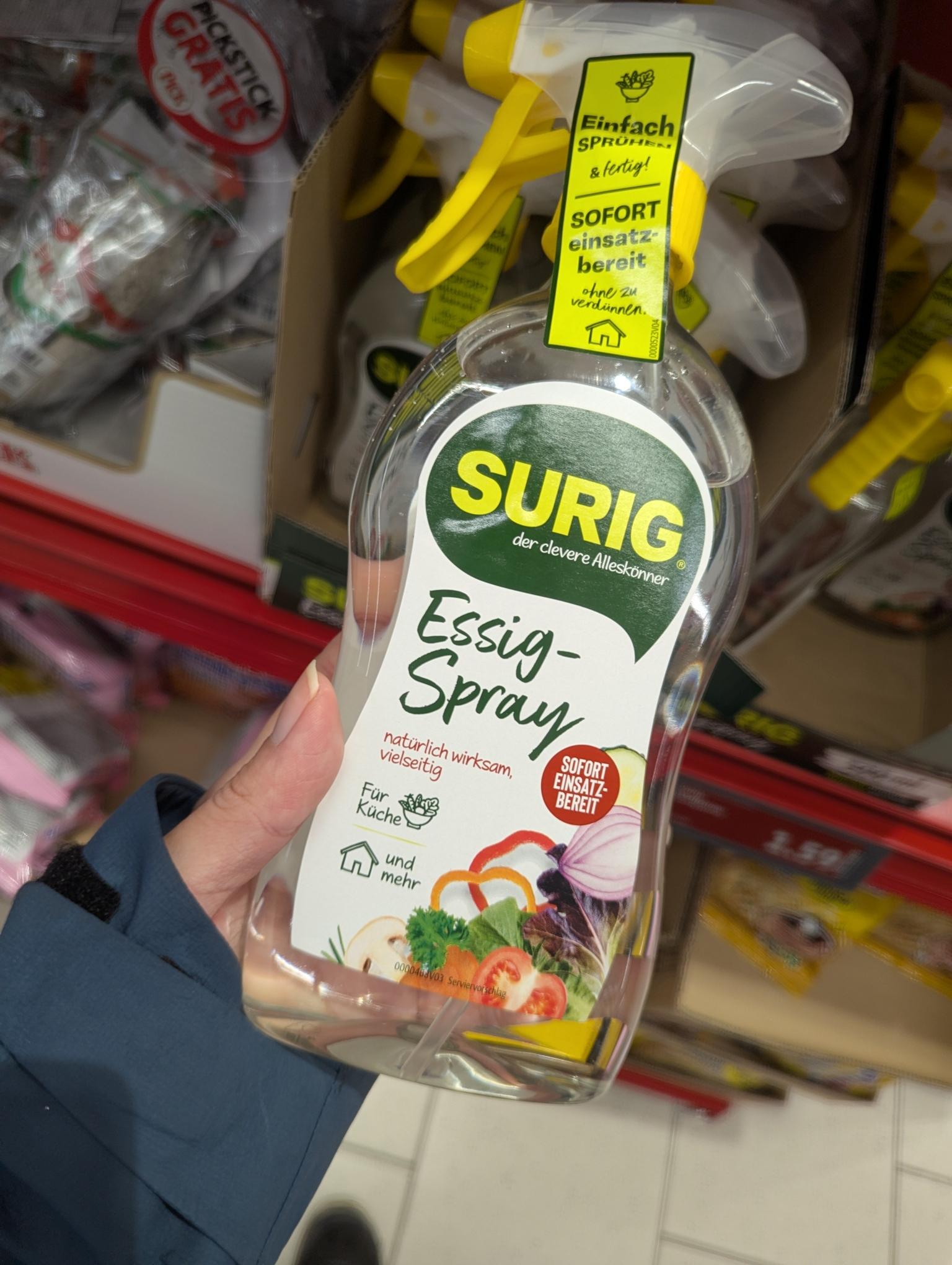 Flasche Surig Essigessenz mit Sprühkopf