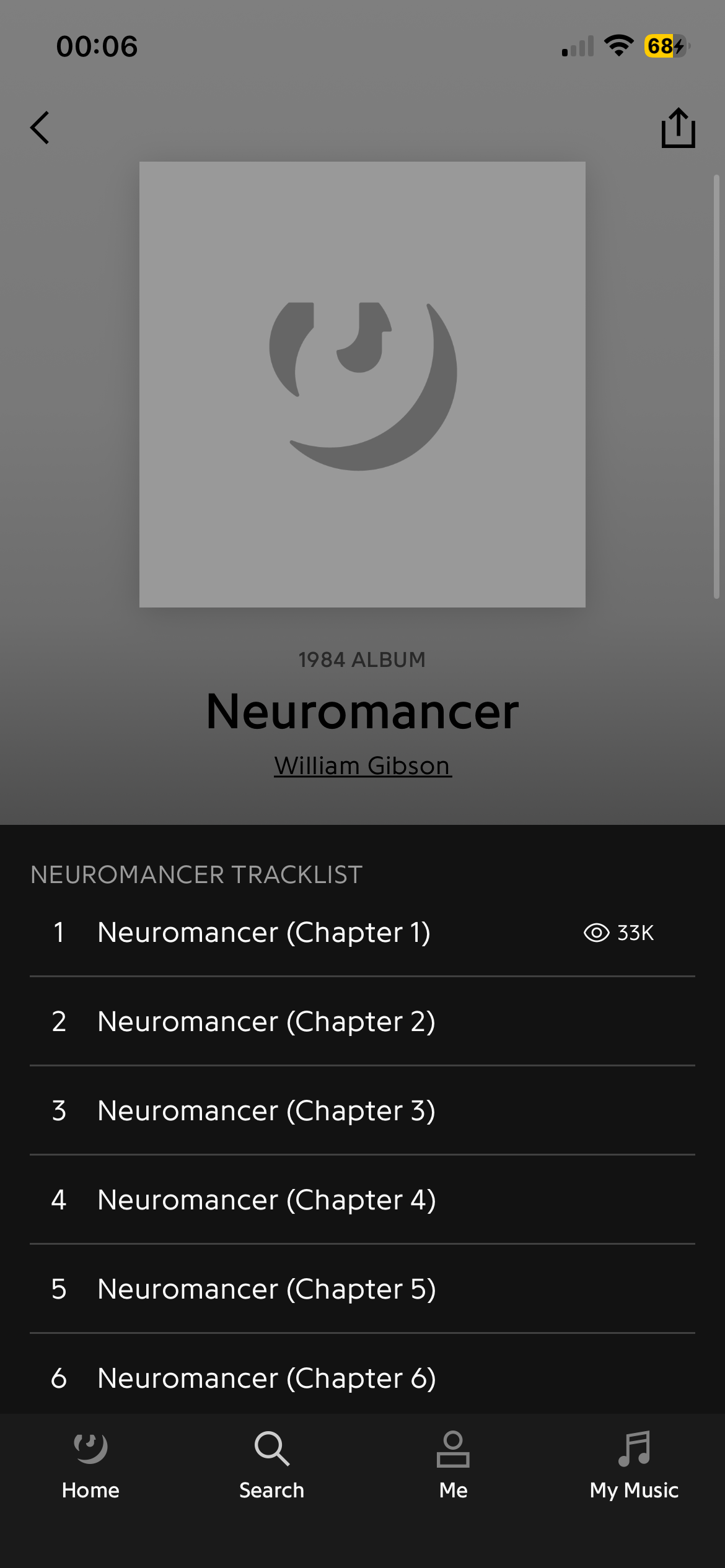 Neuromancer, the acclaimed 1984 album by William Gibson